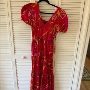 1. State Vibrant Pink Patterned Women's Dress